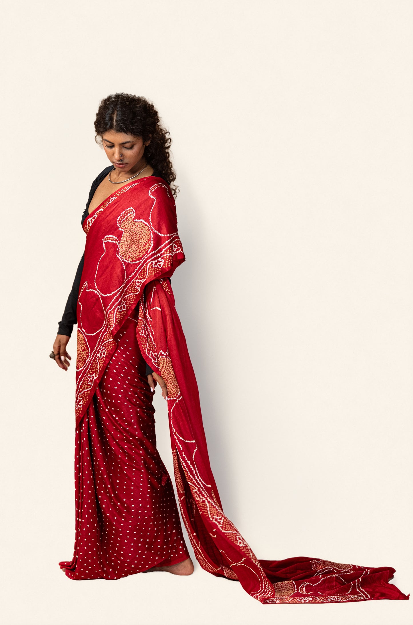 Red Matka Saree