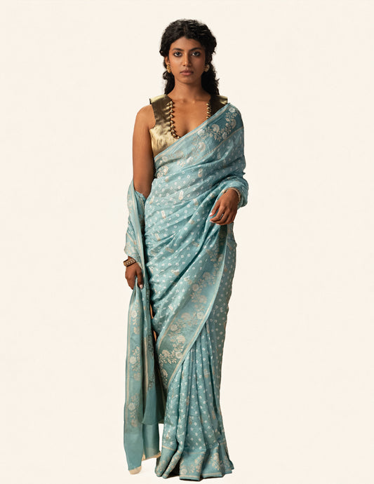 Blue Saree